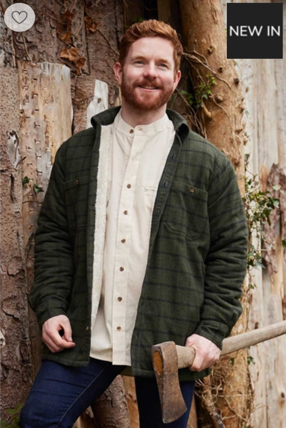 Lee Valley LV15 Grandfather Shirt mit Fleece gefüttert Forest Green