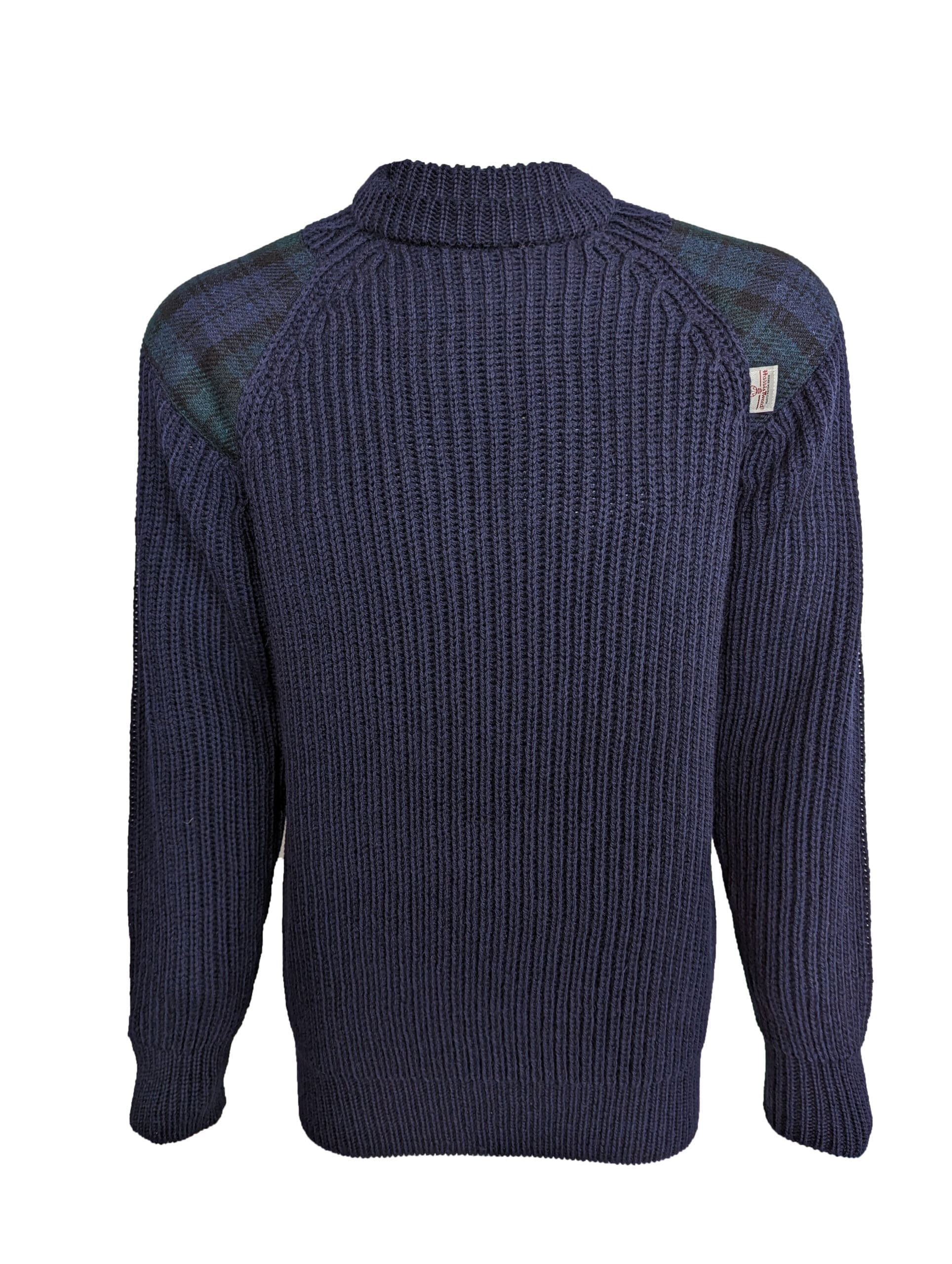 Harris Tweed Patch Crew Pullover- Outdoor Knitwear Gamekeeper