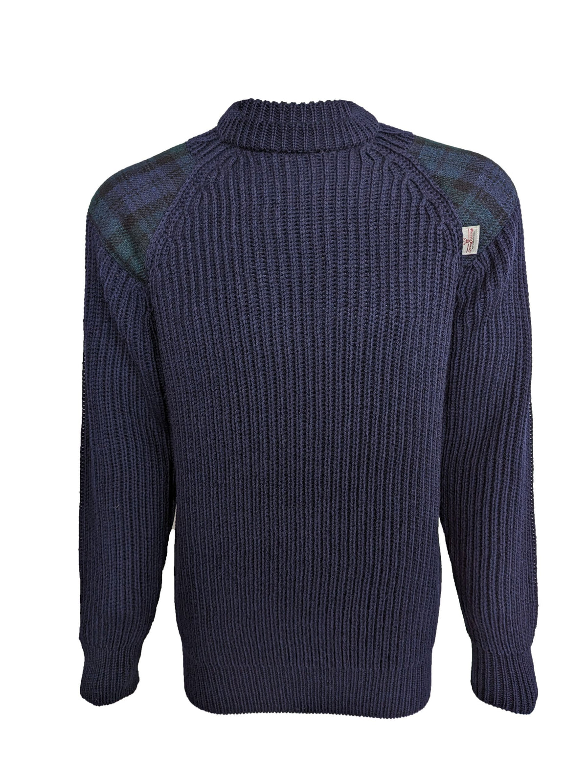 Harris Tweed Patch Crew Pullover- Outdoor Knitwear Gamekeeper