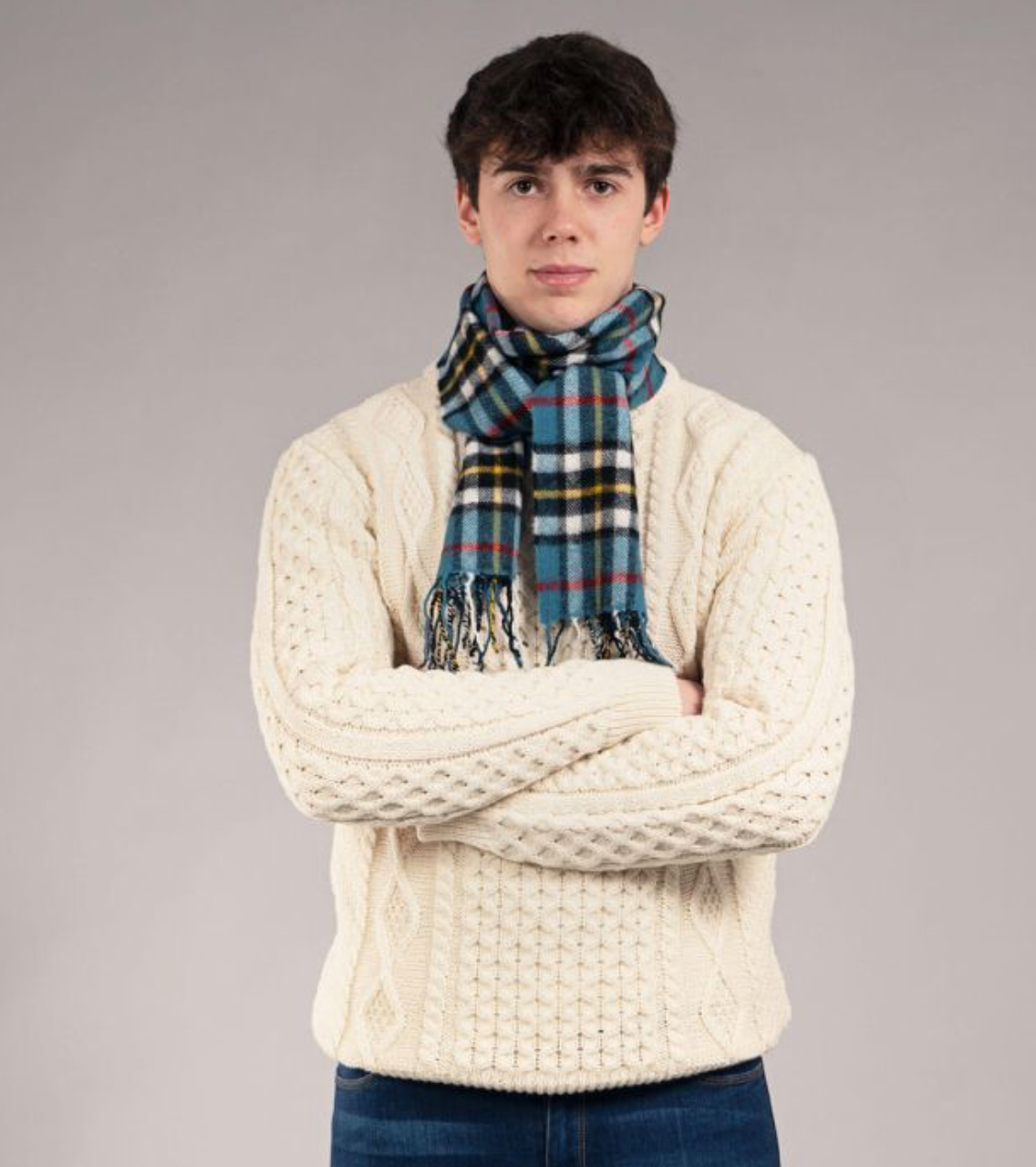 Lochcarron Tartan Scarf Thomson Blue