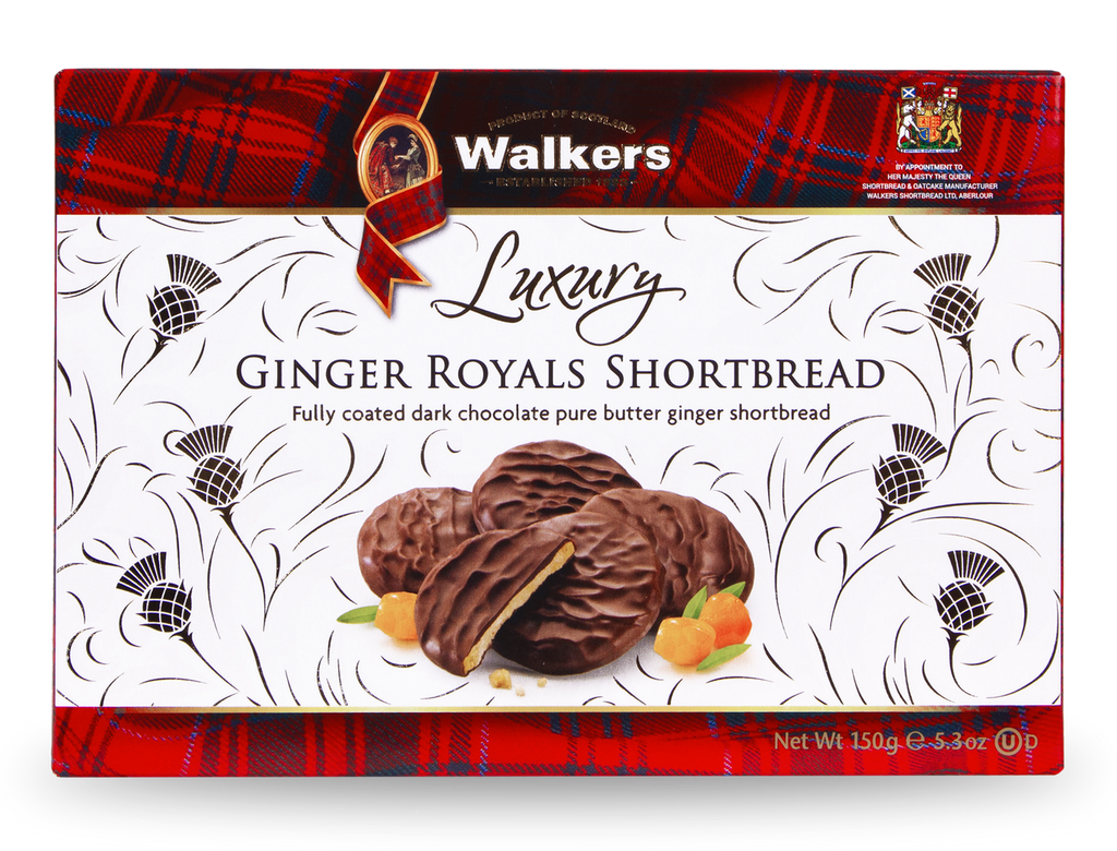 Walkers Luxury Ginger Royals Shortbread