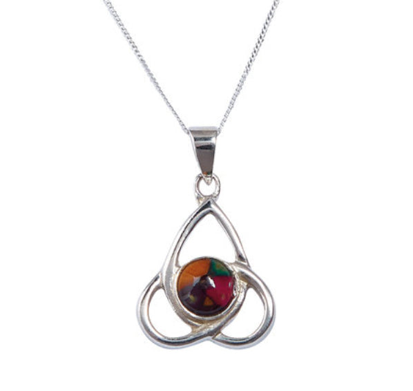 Heathergems Open Triple Knot Silver Pendant SP424