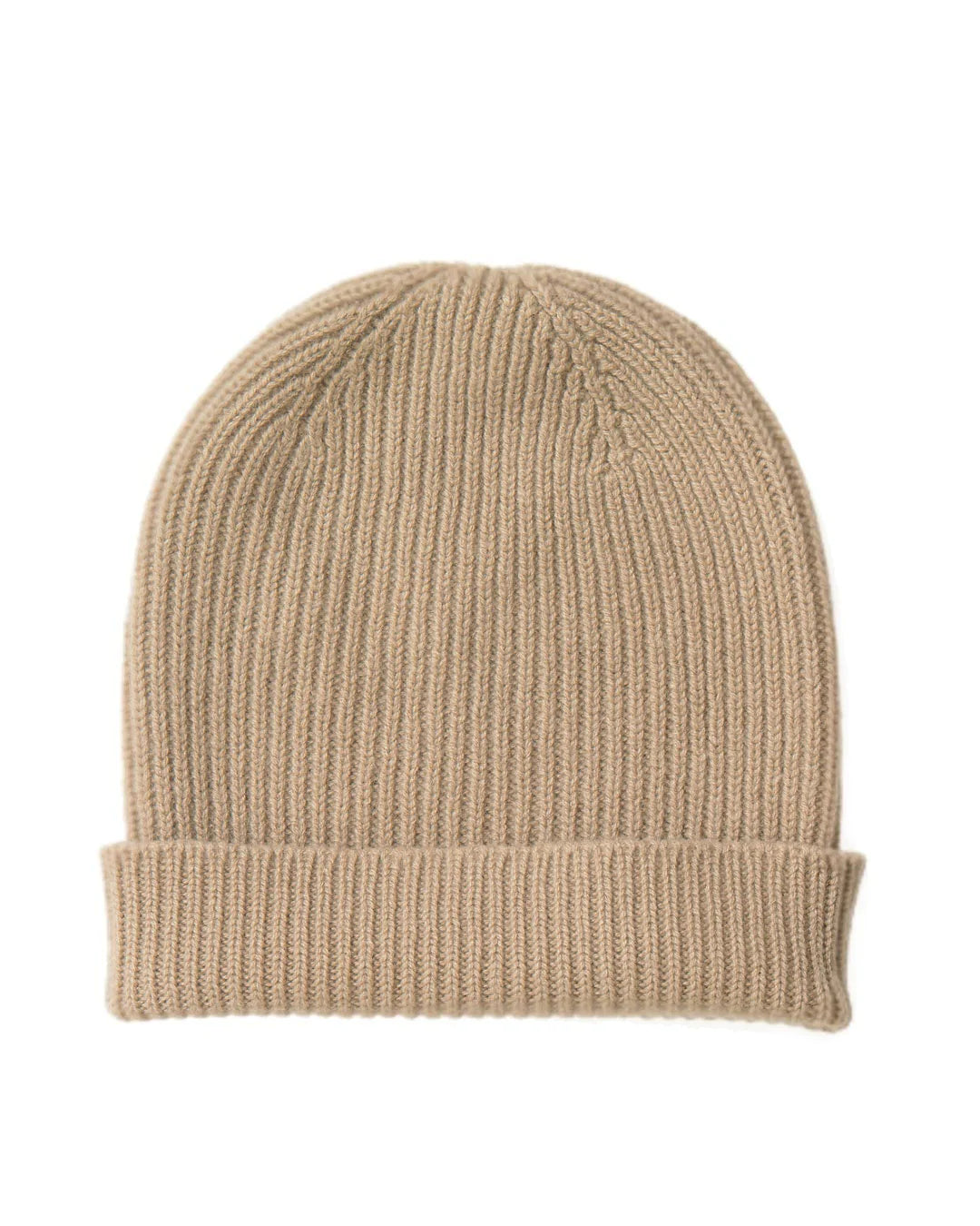 Joshua Ellis rib cashmere beanie - Camel