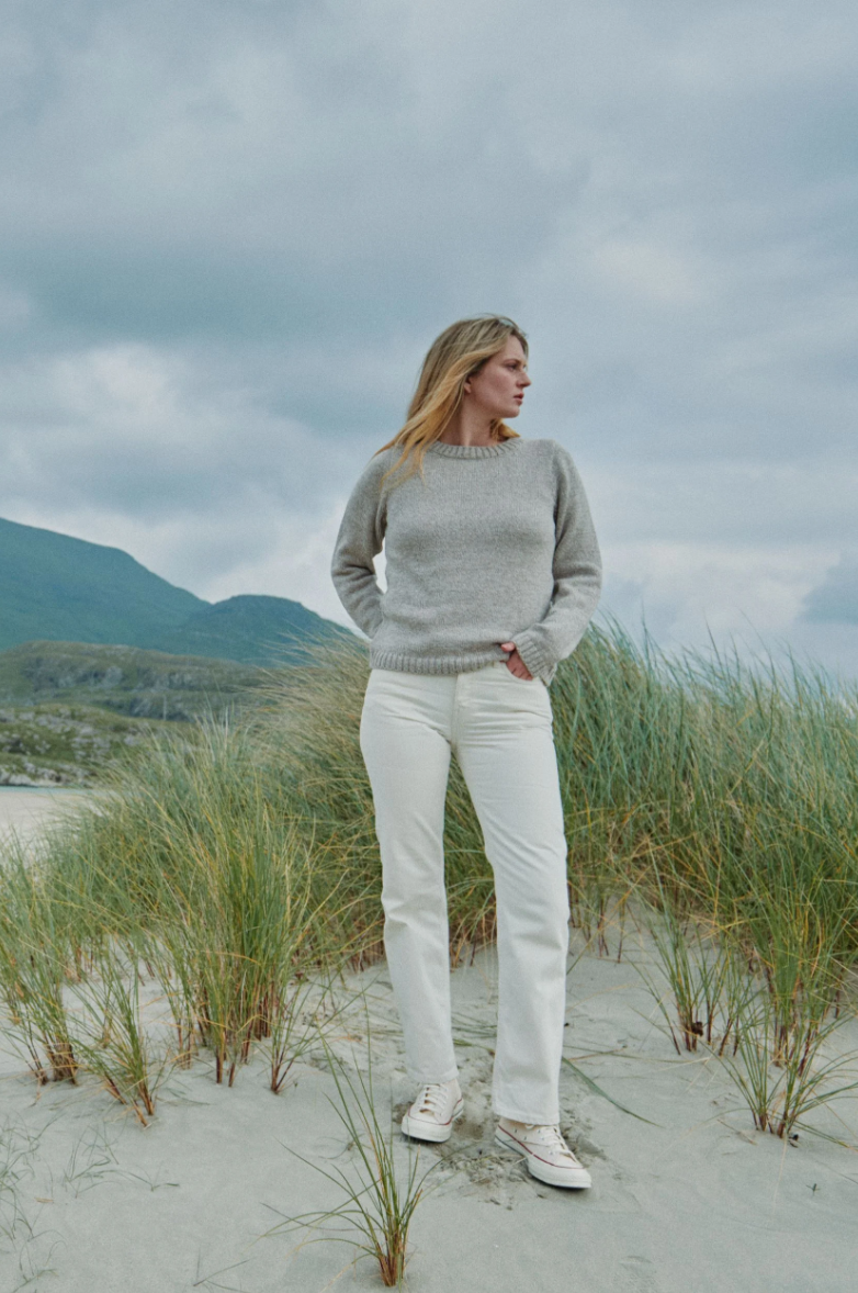 AWM B150 Supersoft Merino Wool Crewneck Sweater - Oat