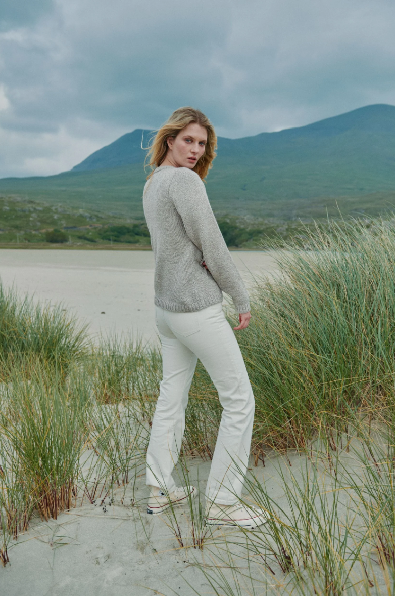 AWM B150 Supersoft Merino Wool Crewneck Sweater - Oat