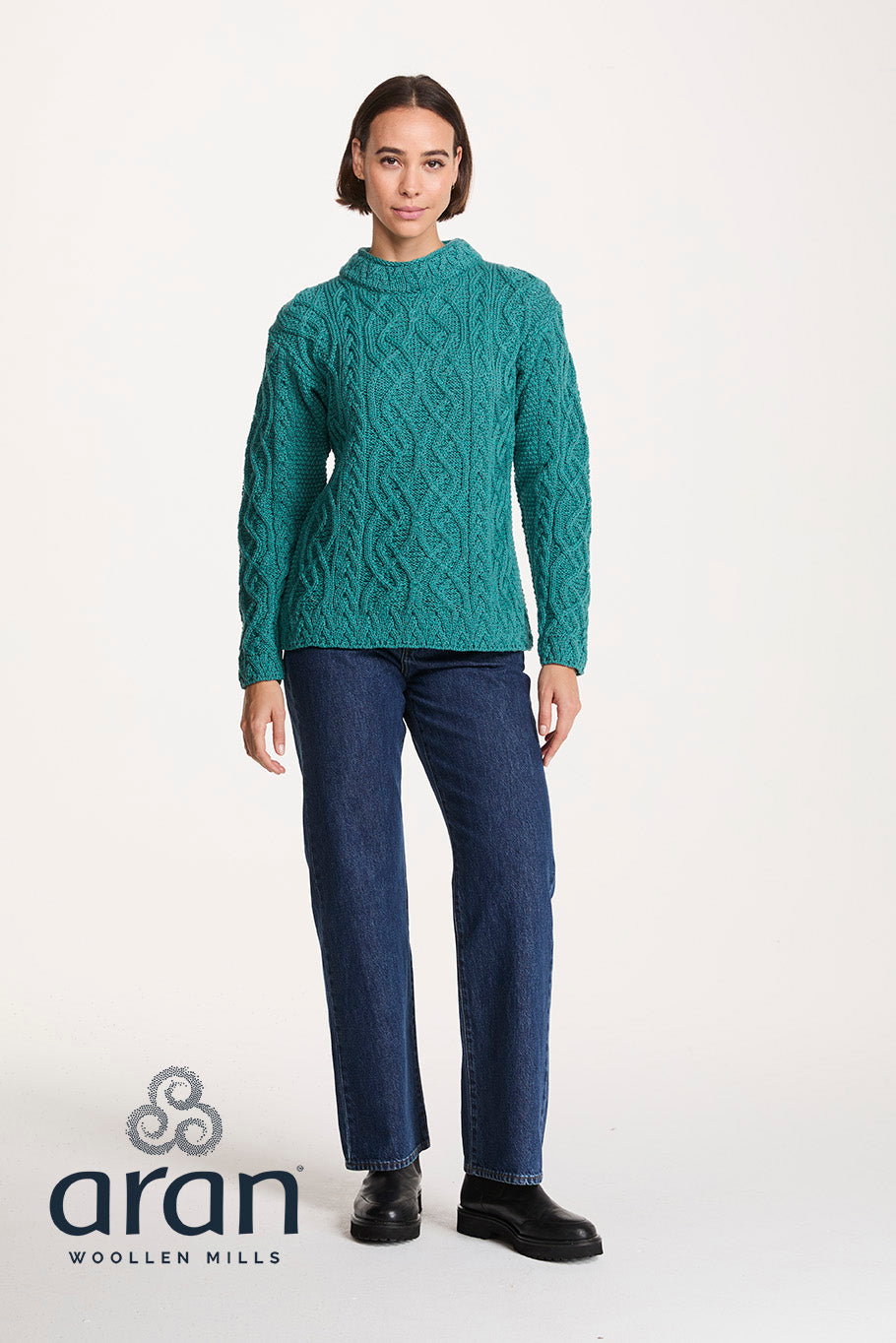 AWM C988 194 St. Bridgets Weave Pullover Teal