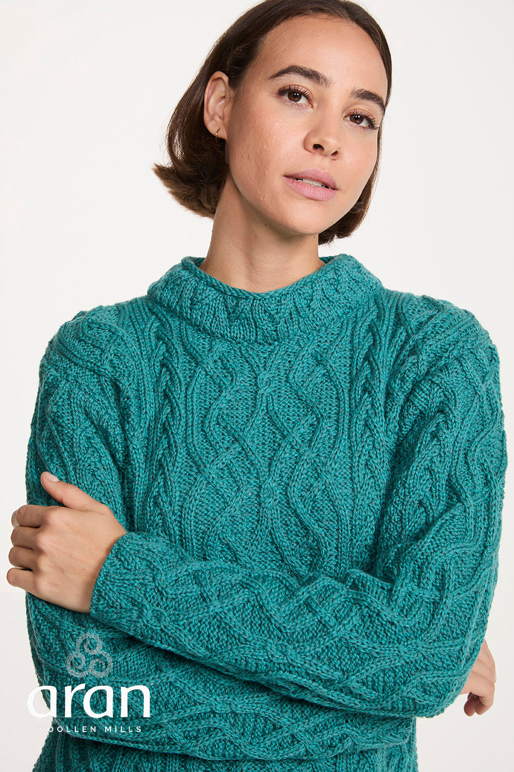 AWM C988 194 St. Bridgets Weave Pullover Teal