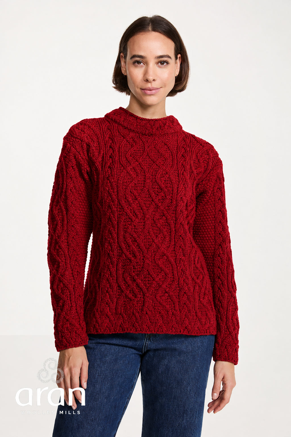 AWM C988 194 St. Bridgets Weave Pullover Rich Red