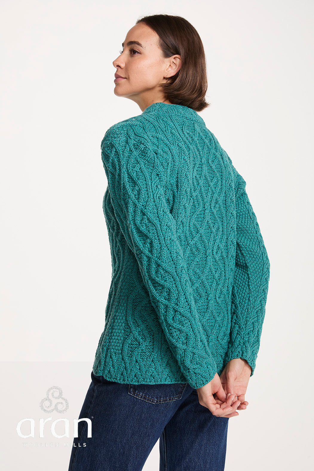 AWM C988 194 St. Bridgets Weave Pullover Teal