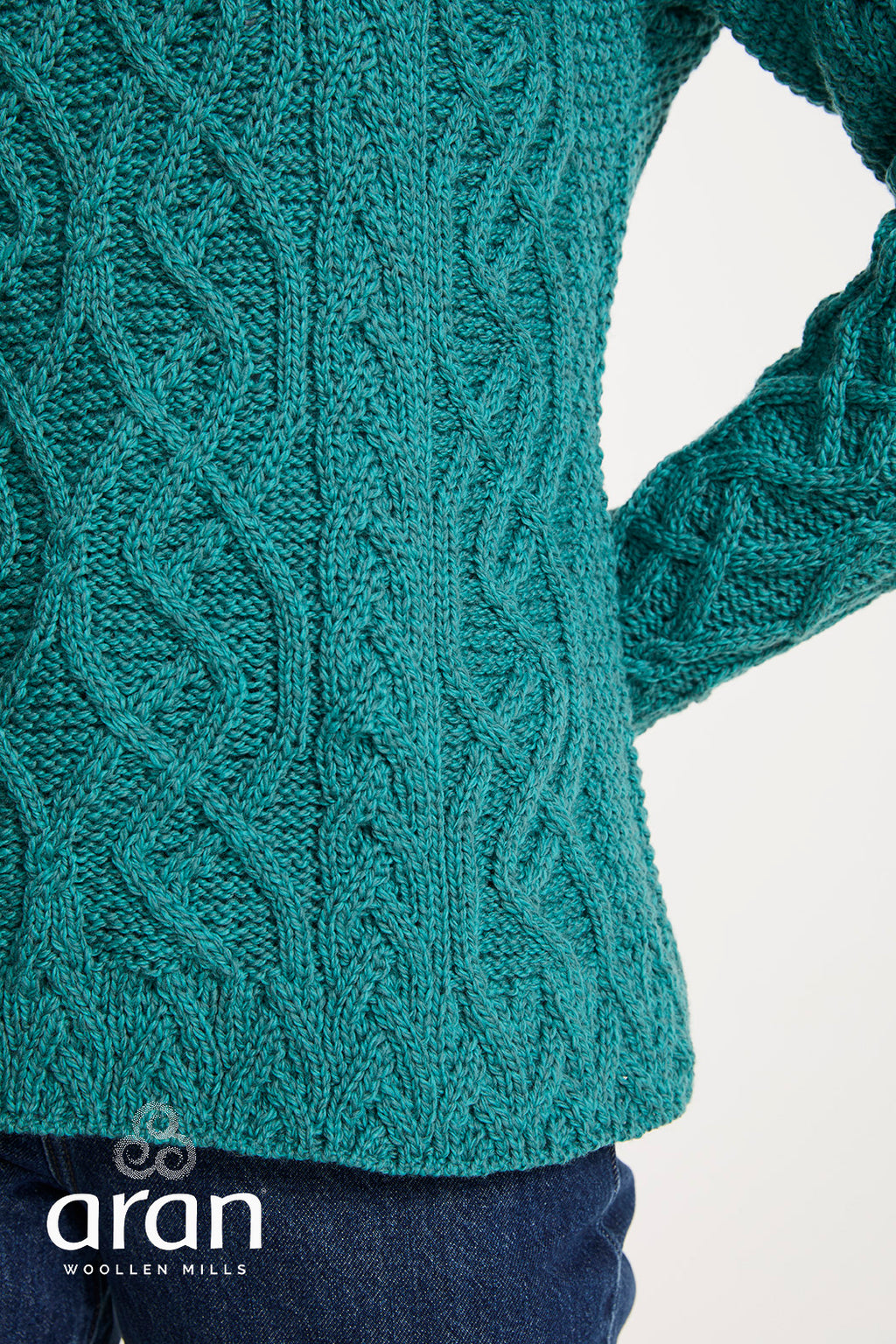 AWM C988 194 St. Bridgets Weave Pullover Teal