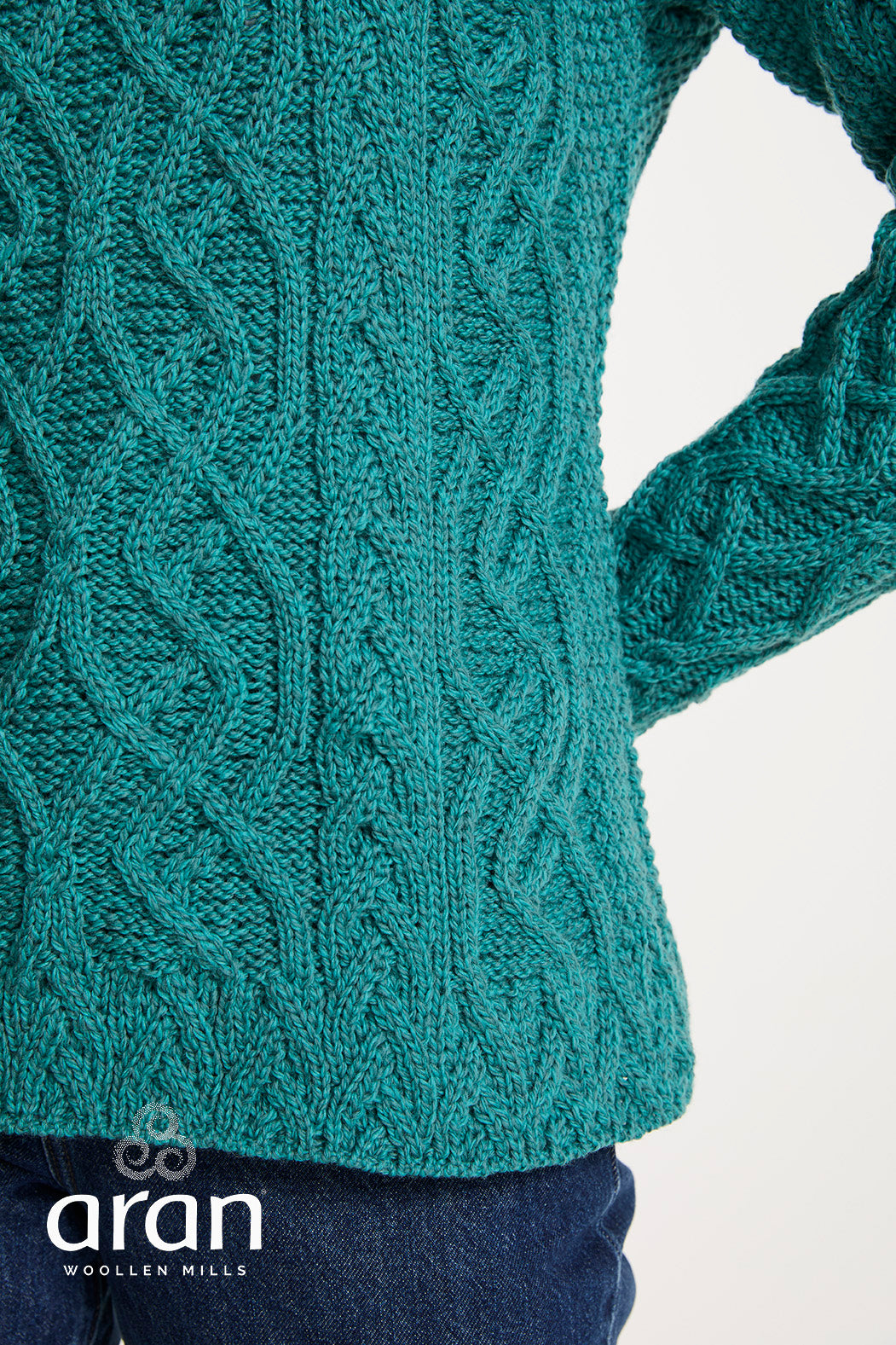 AWM C988 194 St. Bridgets Weave Pullover Teal