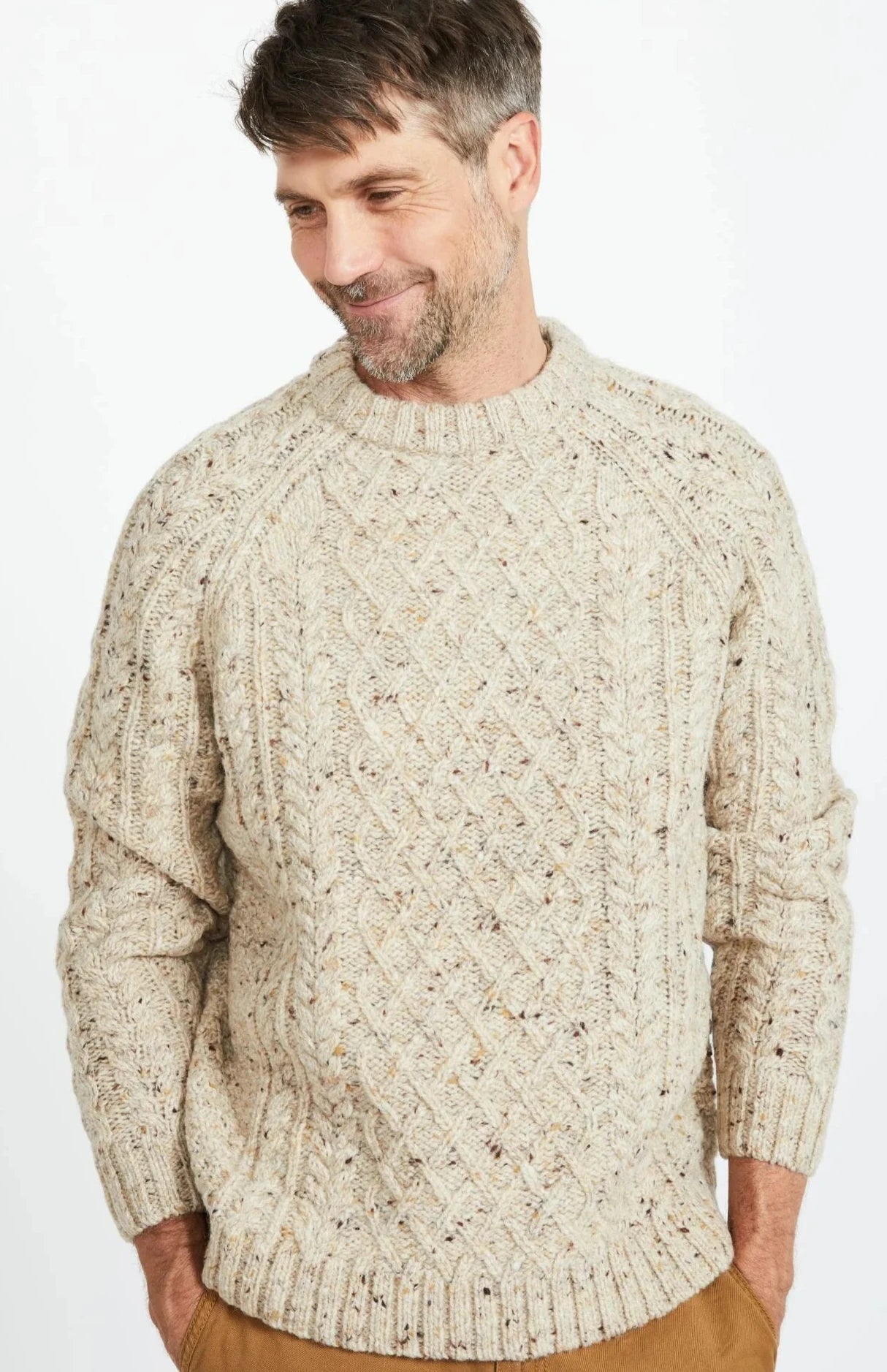 AWM Men's Crew Neck Herrenpullover Oat R836