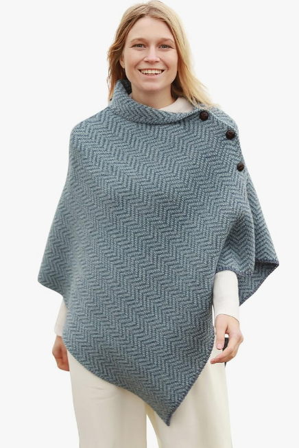 AWM Herringbone Poncho B814