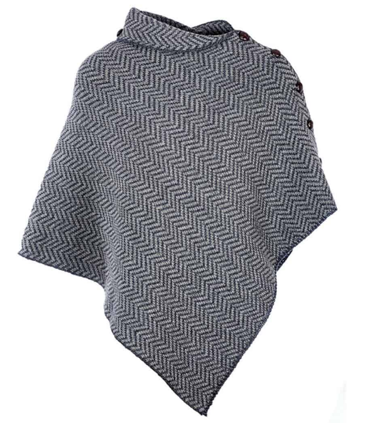 AWM Herringbone Poncho B814