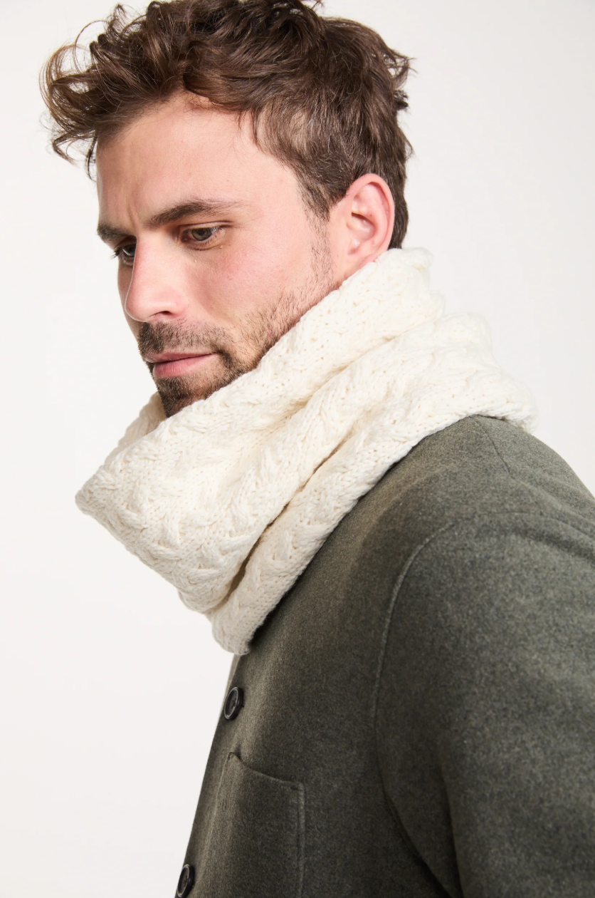 AWM B859 Infinity Cable Scarf Supersoft Merino Wool Snood