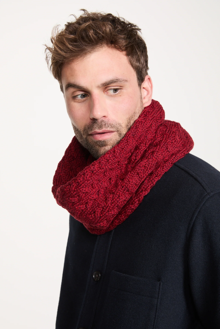 AWM B859 Infinity Cable Scarf Supersoft Merino Wool Snood