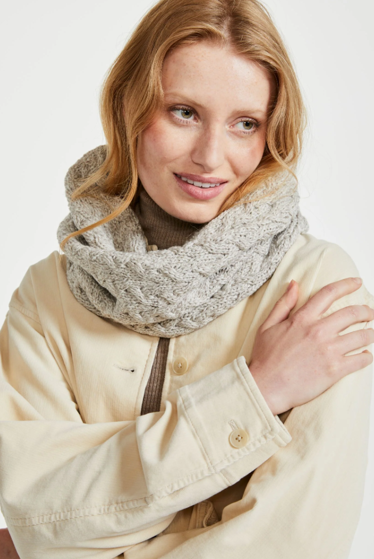 AWM B859 Infinity Cable Scarf Supersoft Merino Wool Snood