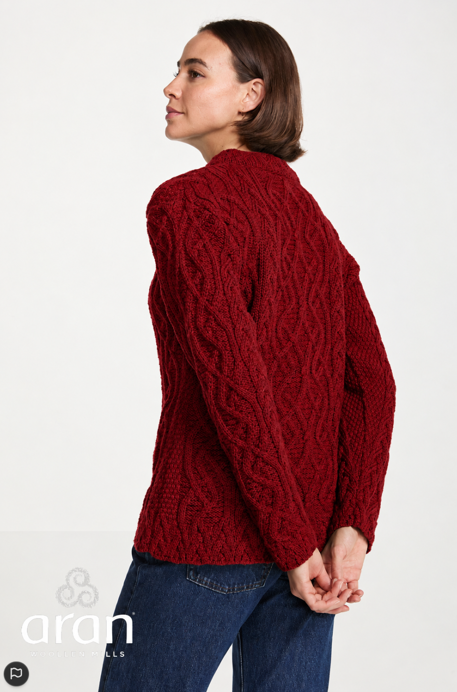 AWM C988 194 St. Bridgets Weave Pullover Rich Red