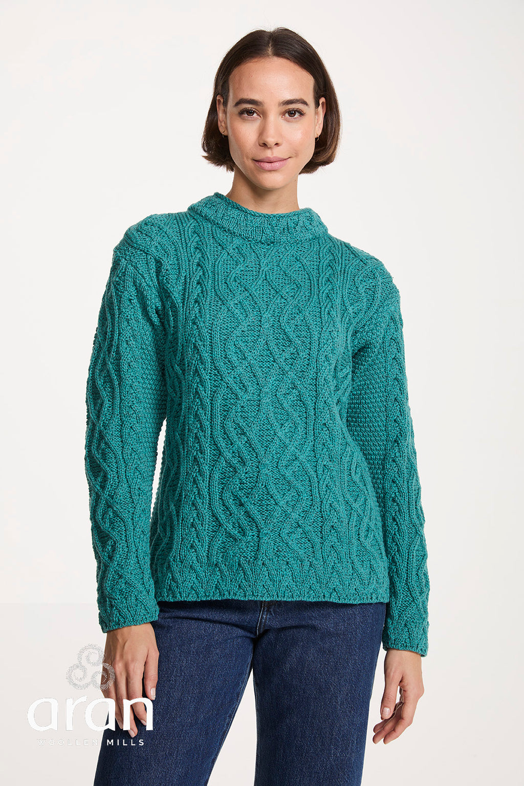 AWM C988 194 St. Bridgets Weave Pullover Teal