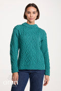 AWM C988 194 St. Bridgets Weave Pullover Teal
