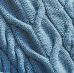 AWM B101 V-Neck Aran Pullover Sky Blue