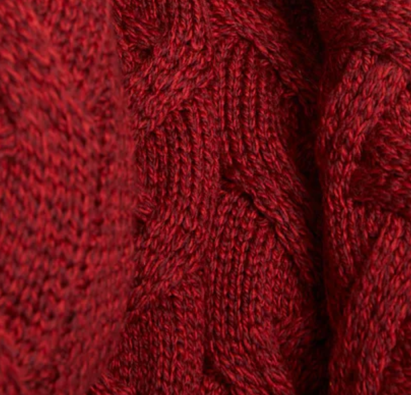 AWM C988 194 St. Bridgets Weave Pullover Rich Red
