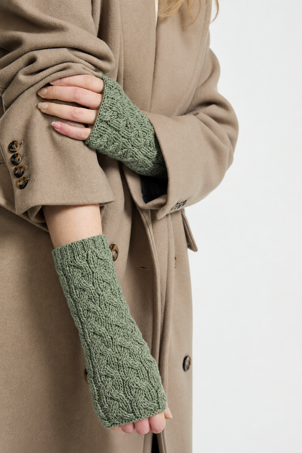 AWM B546 Long Fingerless Mitts or Arm Warmers
