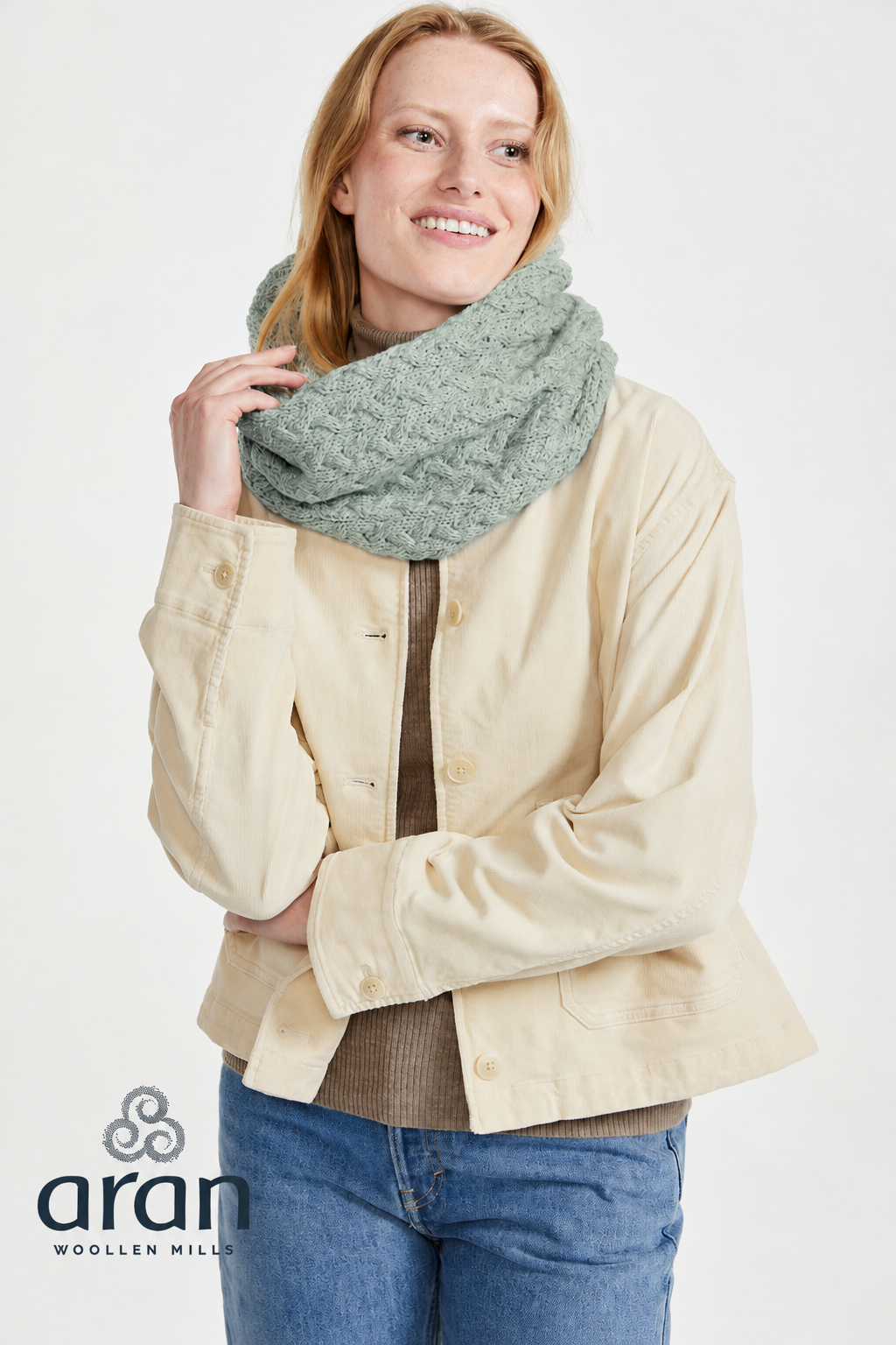 AWM B859 Infinity Cable Scarf Supersoft Merino Wool Snood