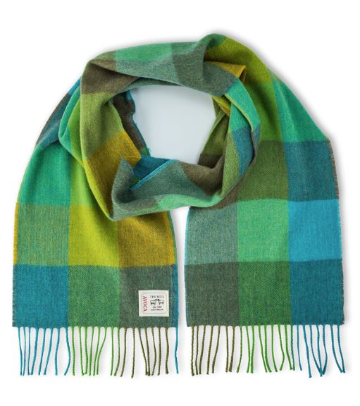 Avoca Scarf Green Fields Block Check Schal