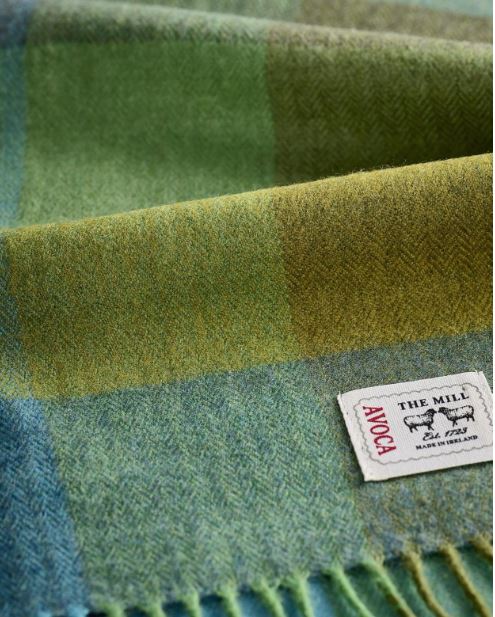 Avoca Scarf Green Fields Block Check Schal