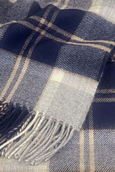Lochcarron Tartan Scarf Bannockbane Grey