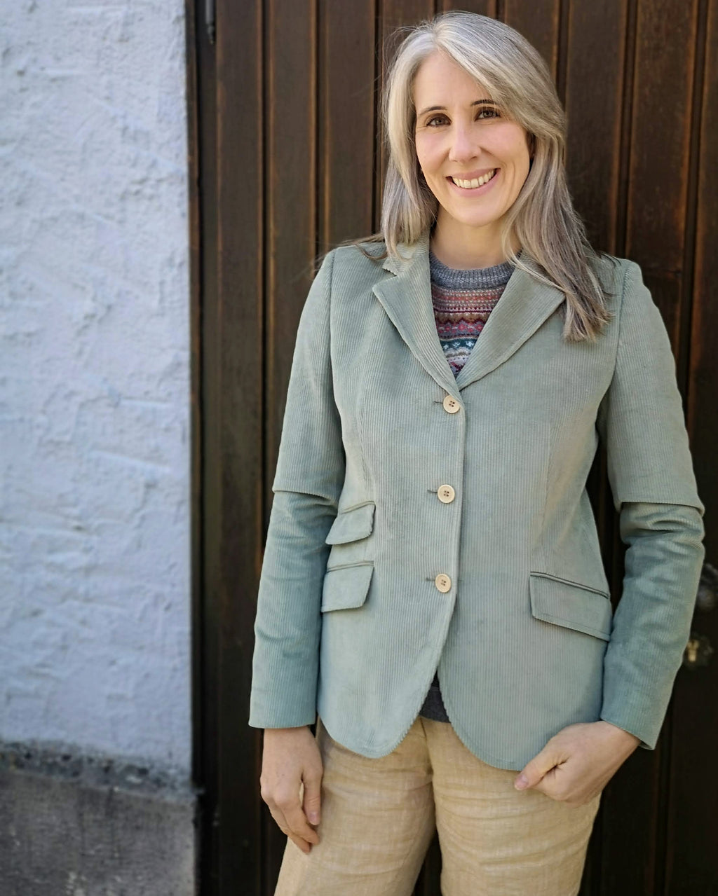 British House Women's Jacket Jane Mint Corduroy Minzgrün Cordjacke Damen 2023