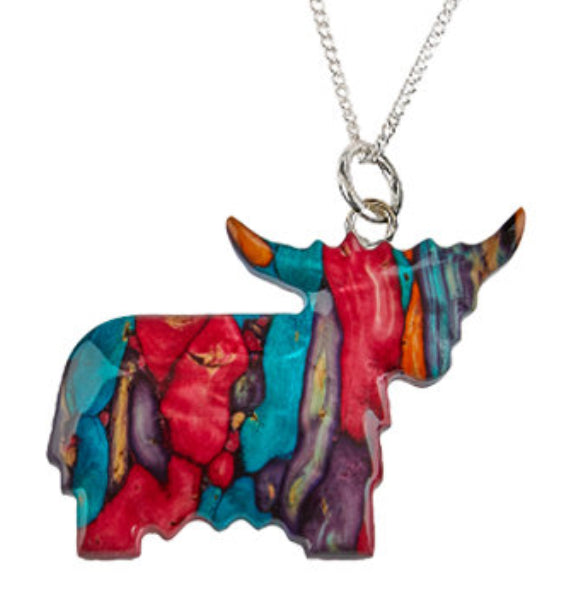 Heathergems pendant Highland Cow SP203