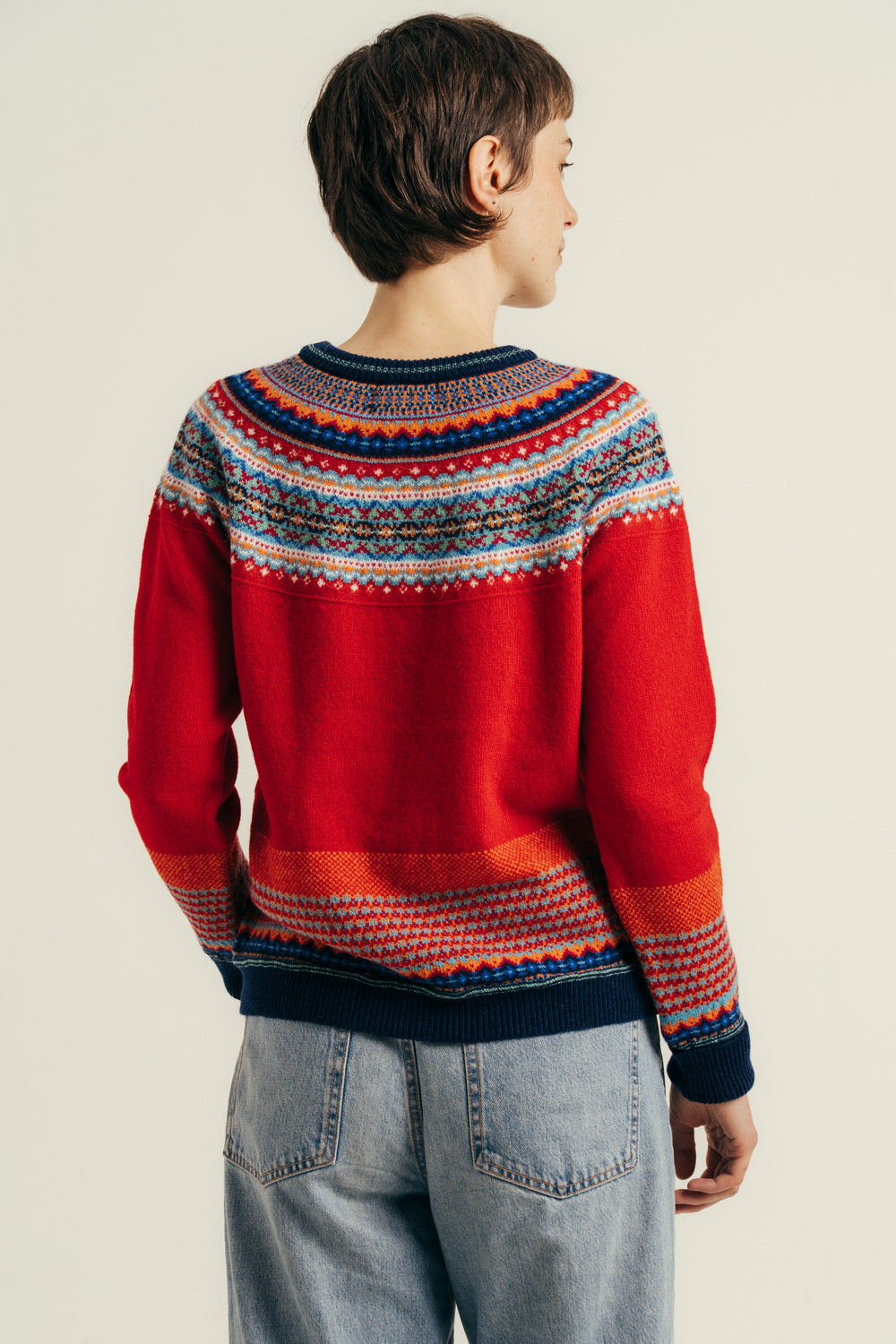 Eribé Alpine Sweater Cherry Fairisle P3974