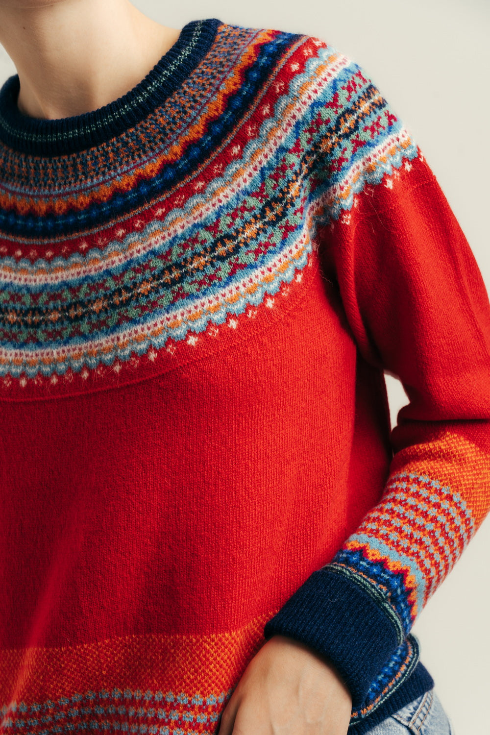 Eribé Alpine Sweater Cherry Fairisle P3974