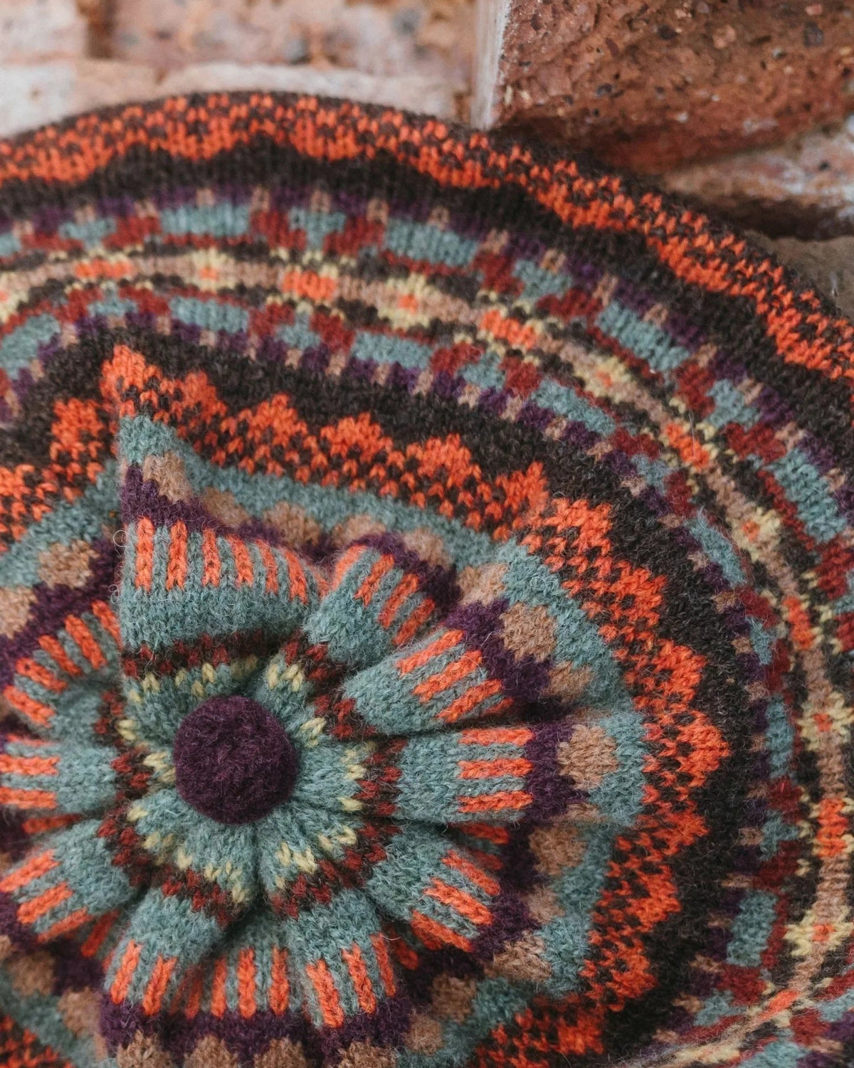 Eribé Alloa Beret Fair Isle Baskenmütze