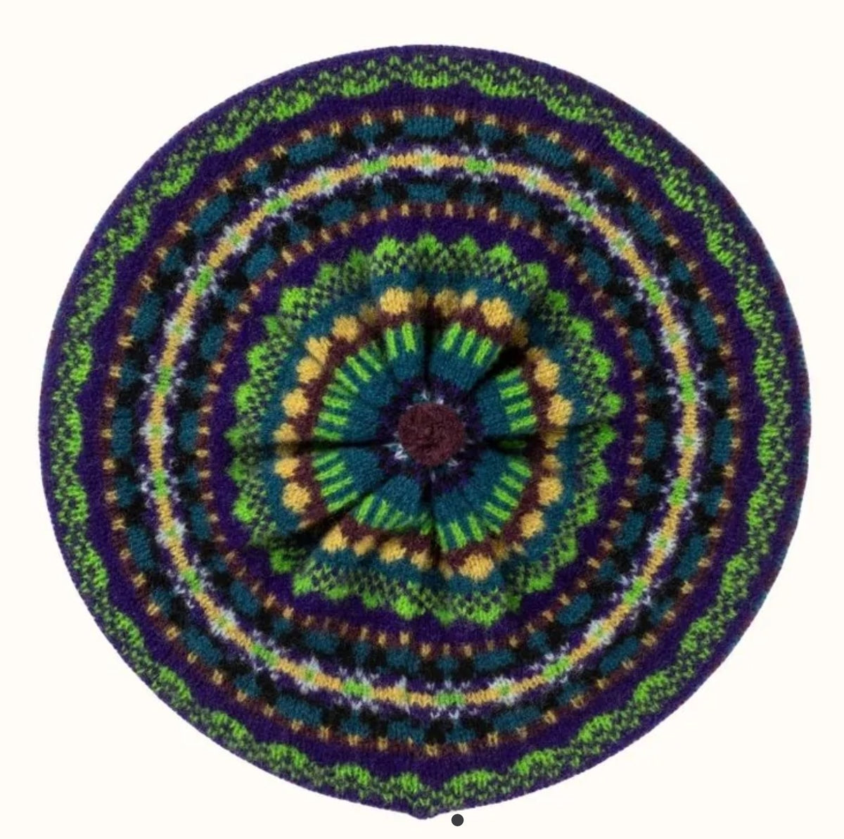 Eribé Alloa Beret Fair Isle Baskenmütze