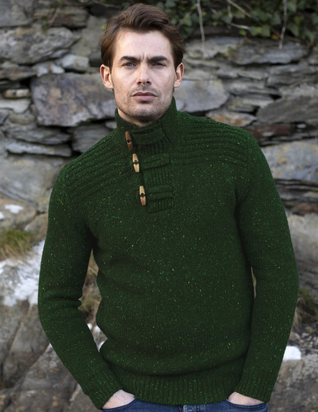Fisherman FDZ23M Men's Sweater Toggle Button
