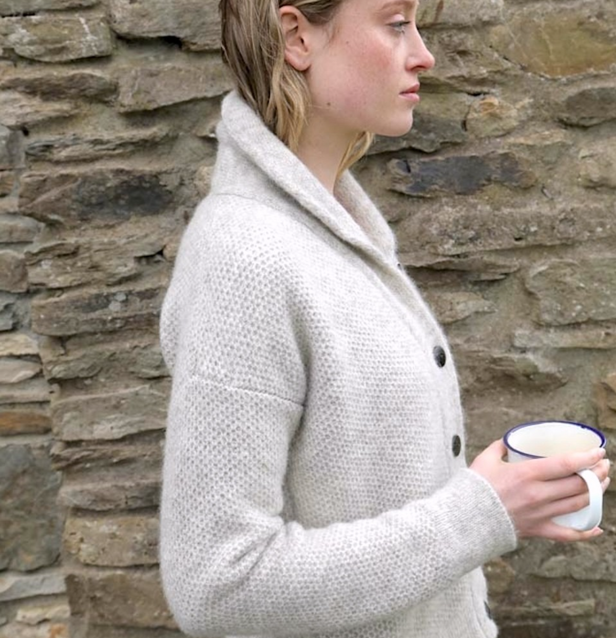 Fisherman SM114B Ladies Shawl Cardigan - Baby Alpaca/Highland Wool