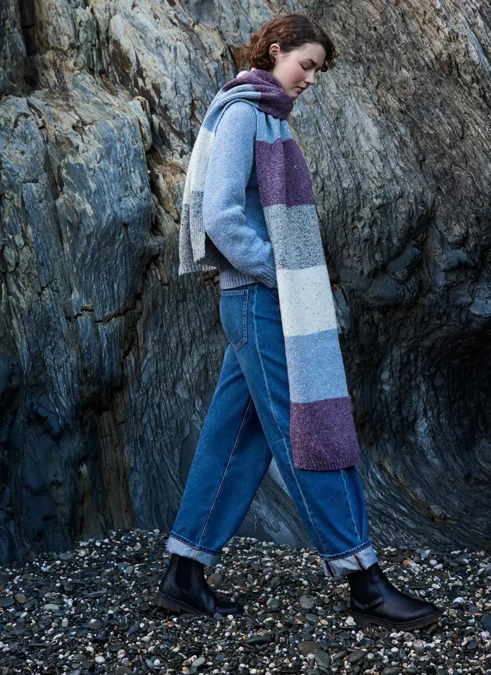 Fisherman Scarf Blocked FK835M