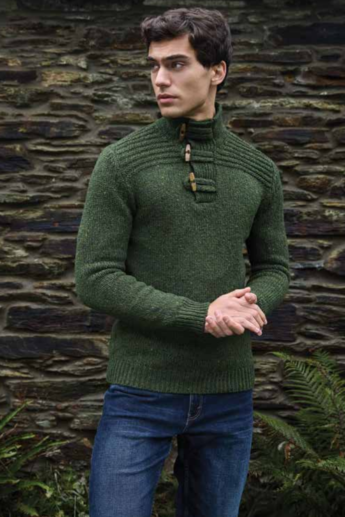 Fisherman FDZ23M Men's Sweater Toggle Button