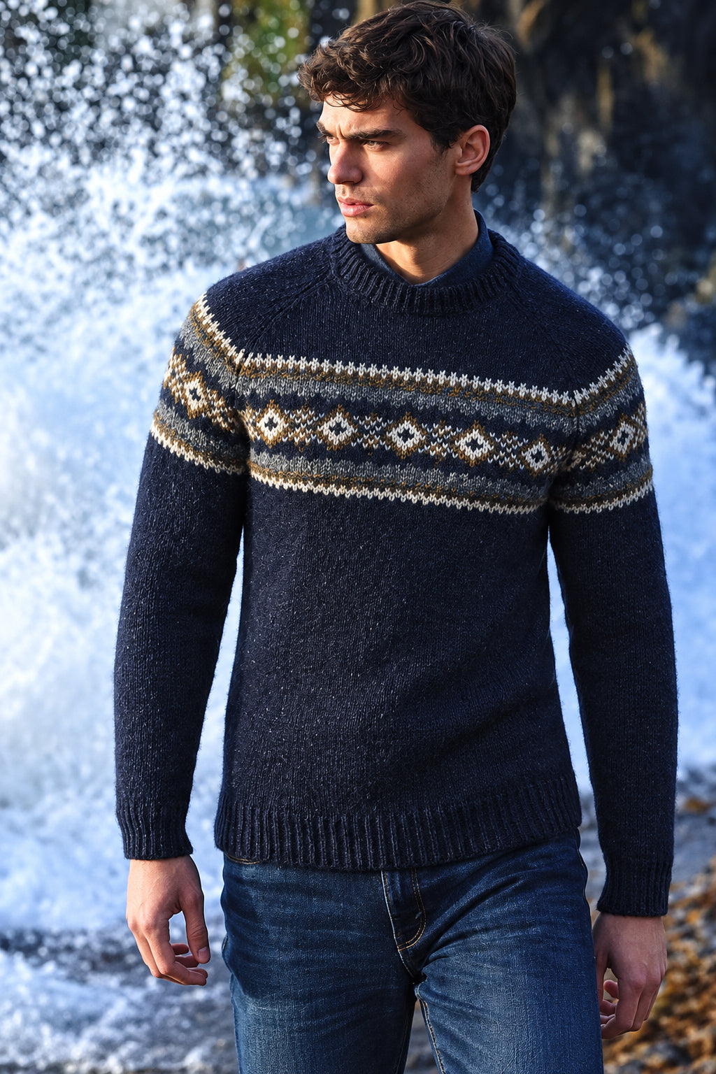 Fisherman FL909M Fair Isle Pullover