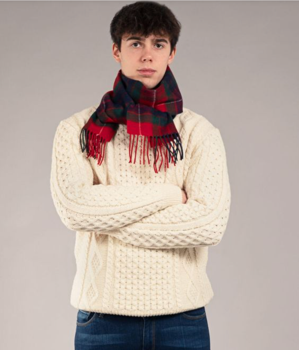 Lochcarron Tartan Scarf Fraser Red Modern