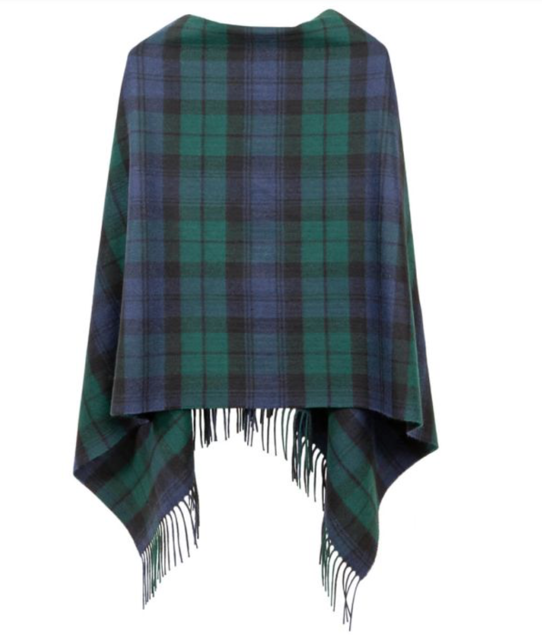 Lochcarron Tartan Poncho Black Watch