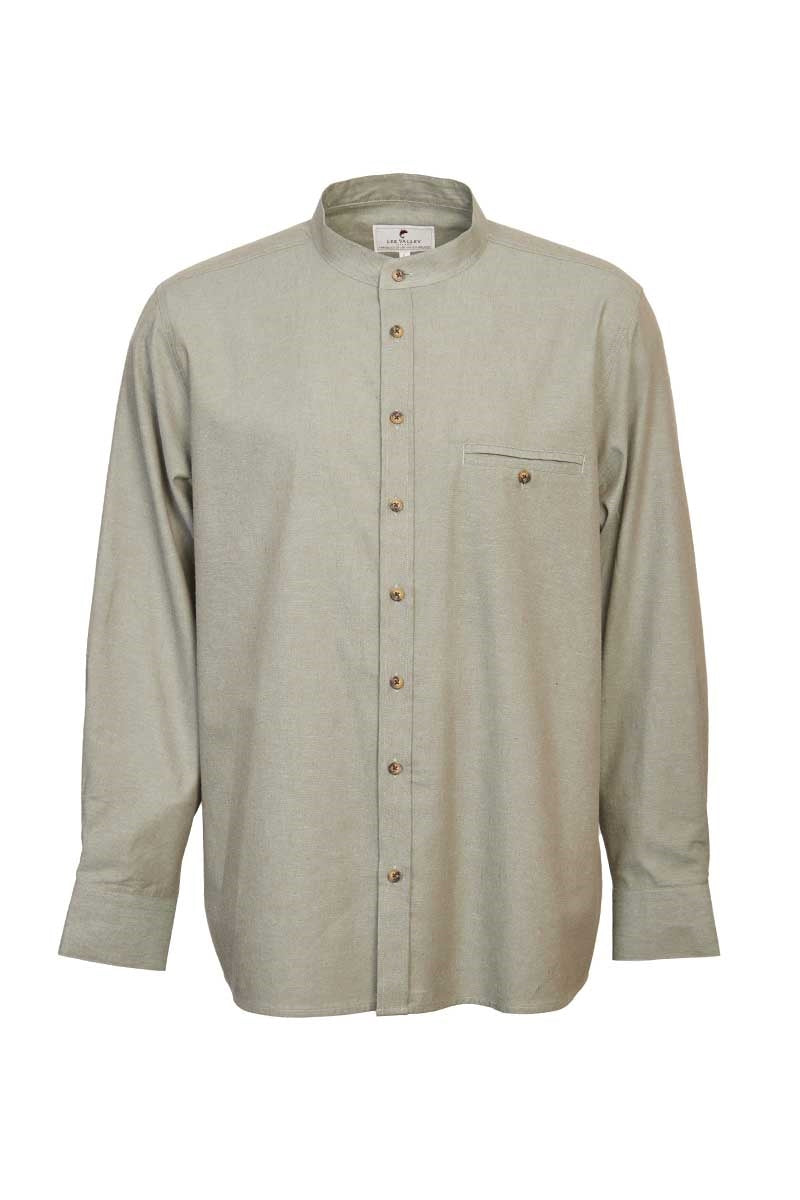 Lee Valley LN11 Grandfather Shirt Linen Melange Moss