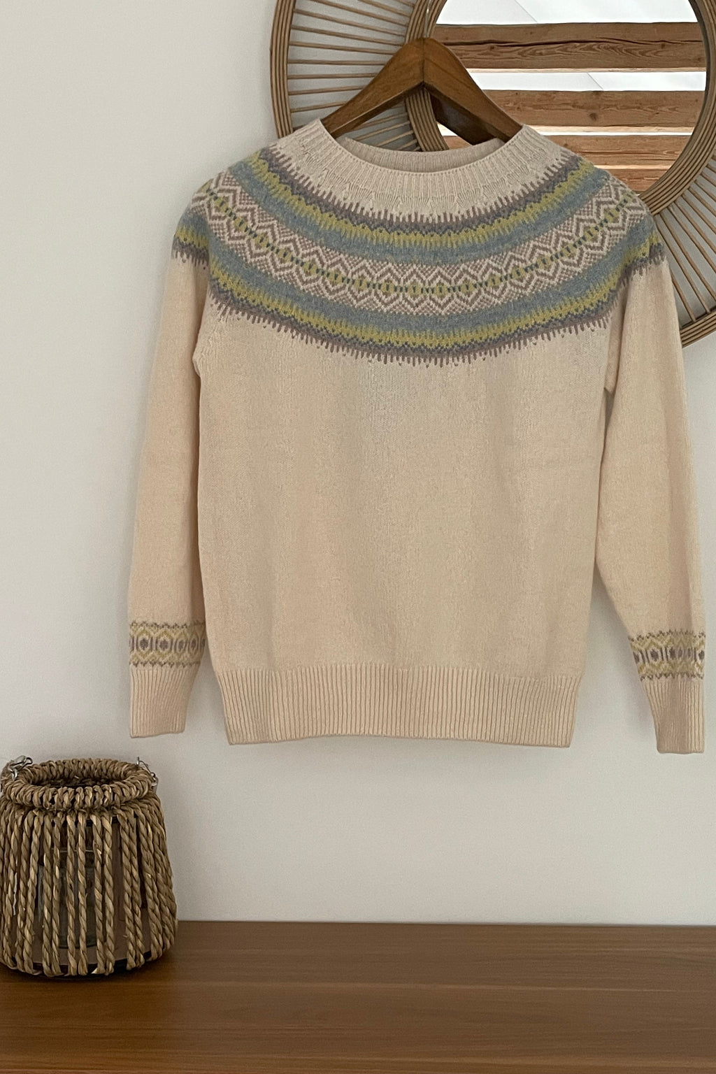 Harley L5027 Ladies Pullover Chalk Fair Isle Damenpullover