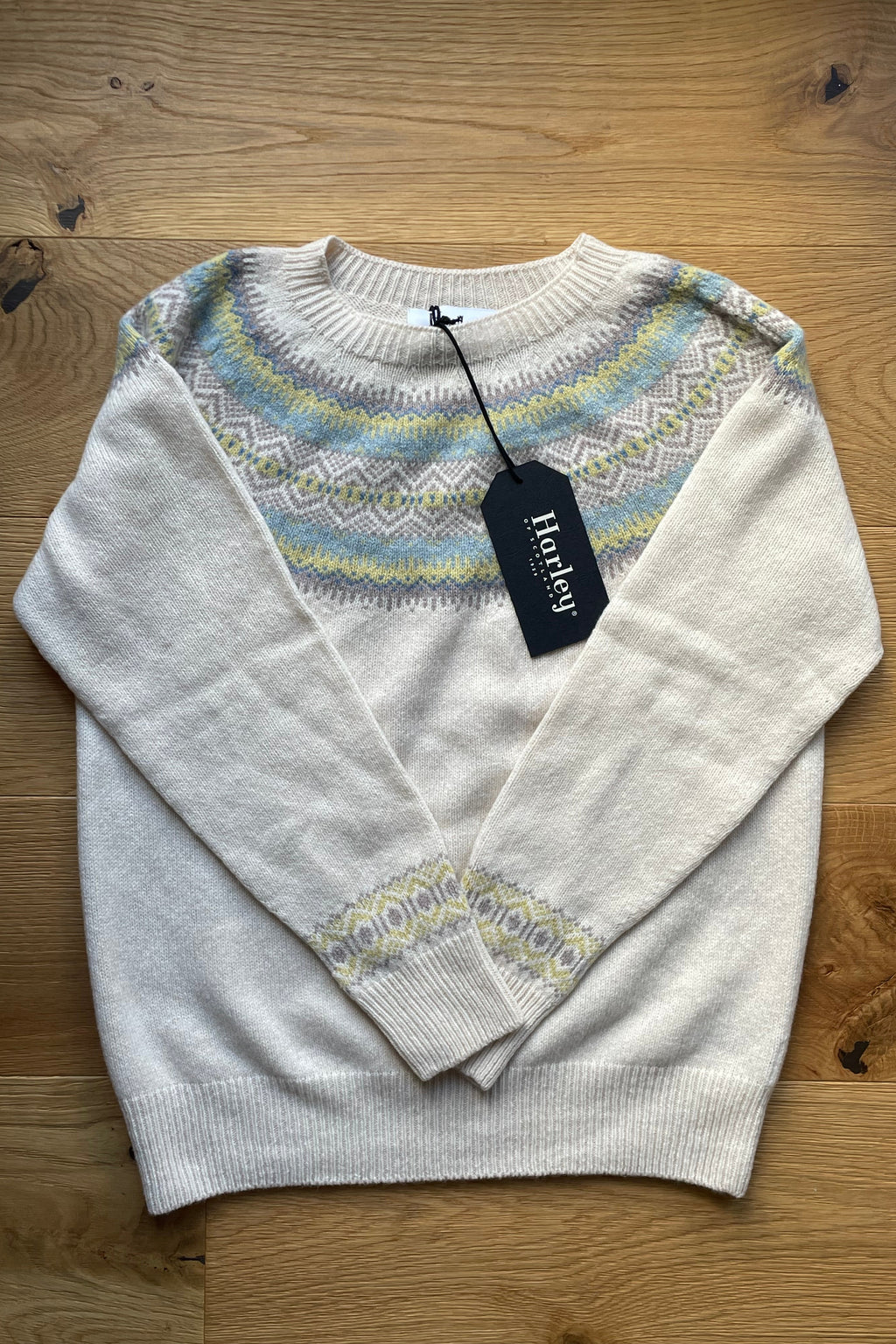 Harley L5027 Ladies Pullover Chalk Fair Isle Damenpullover