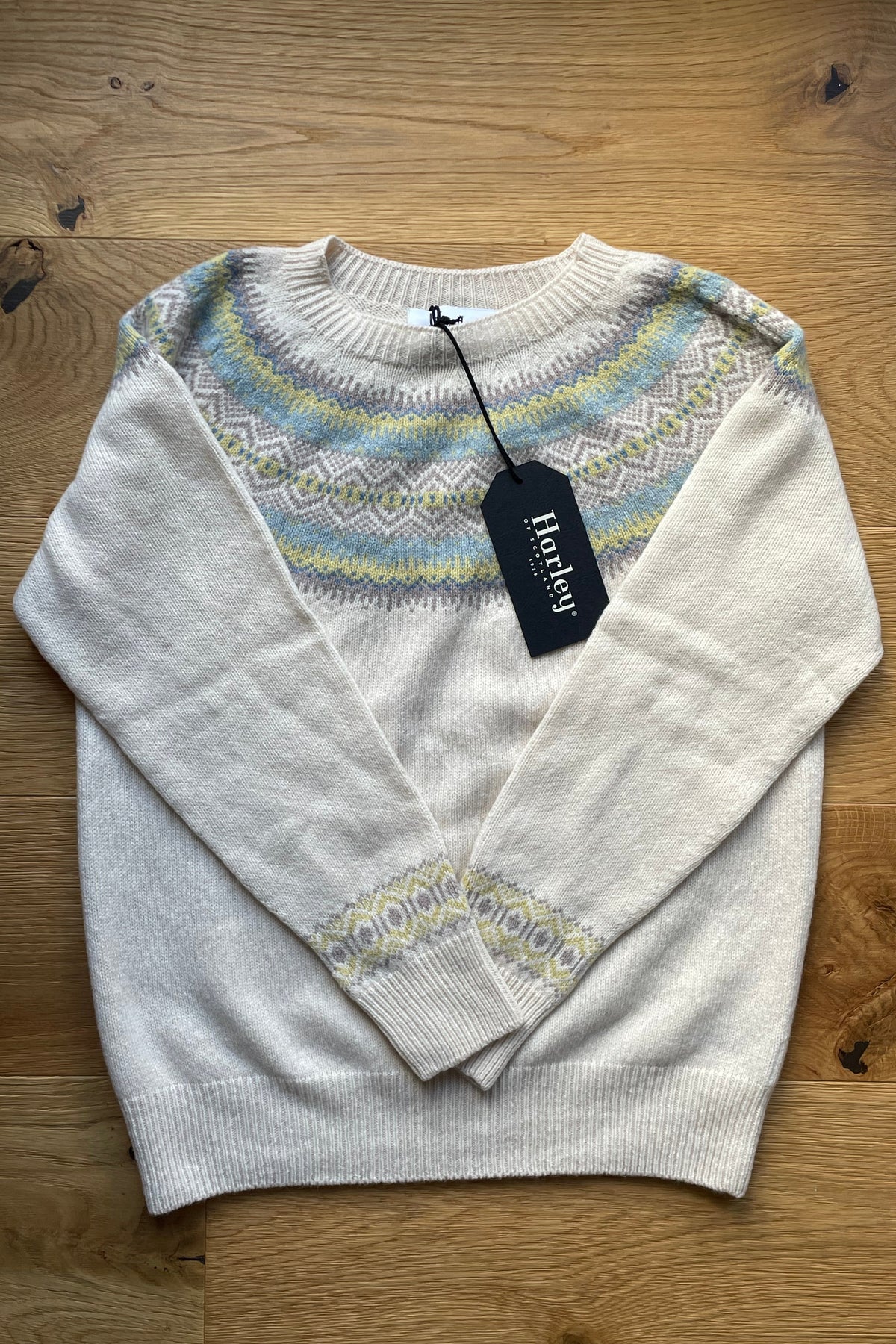 Harley L5027 Ladies Pullover Chalk Fair Isle Damenpullover