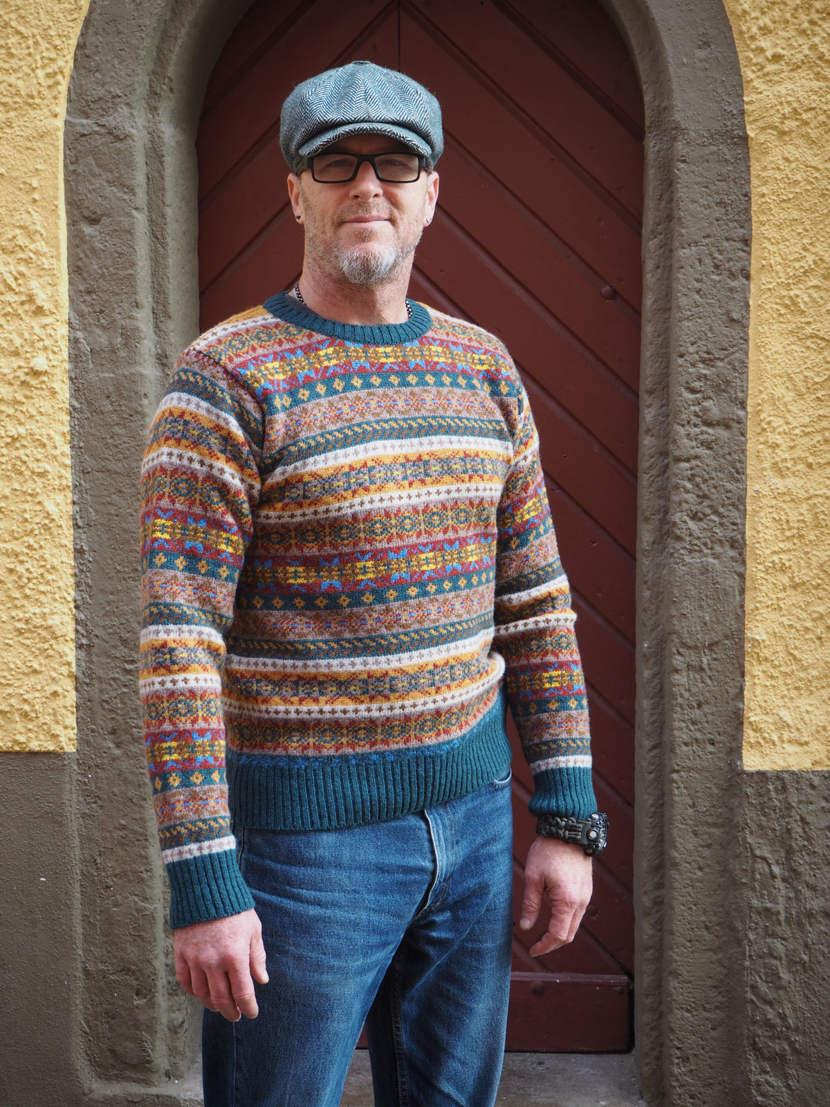 Harley M3574 Men's All Over Fair Isle Pullover