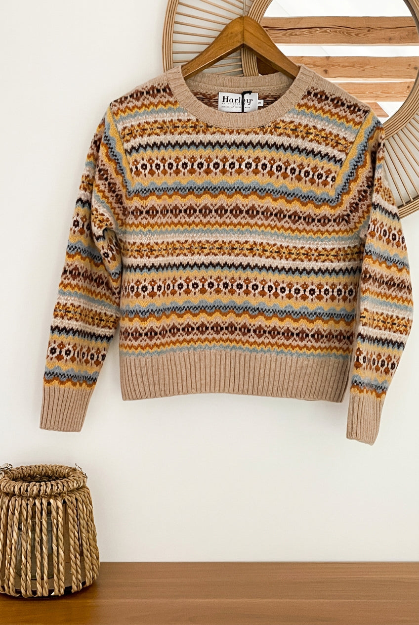 Harley Ladies Sweater Cameo L5326 Fair Isle